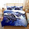 Literie 3D Avion Ciel Bleu Imprimé Taille Queen Pour Garçons Enfants Housse de Couette Avion Linge de Maison De Literie