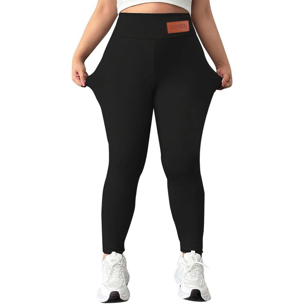 Ladies' Lamb Wool Thickened High Waisted Slimming Pencil Pants With Bottom And Warm Pants