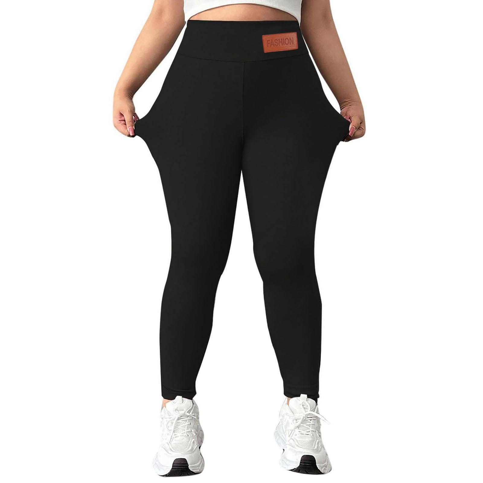 

Ladies Lamb Wool Thickened High Waisted Slimming Pencil Pants With Bottom And Warm Pants L чорний