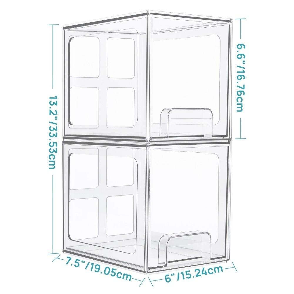 Transparent Storage Drawers Multi-Purpose Desktop Finishing Box Durable Blind Box Showcase Bedroom