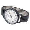 Fieldwork Women's Analog Watch with Metal Band and Accordion Strap, Stainless Steel, Simple Design, Greco Black, ST300-5