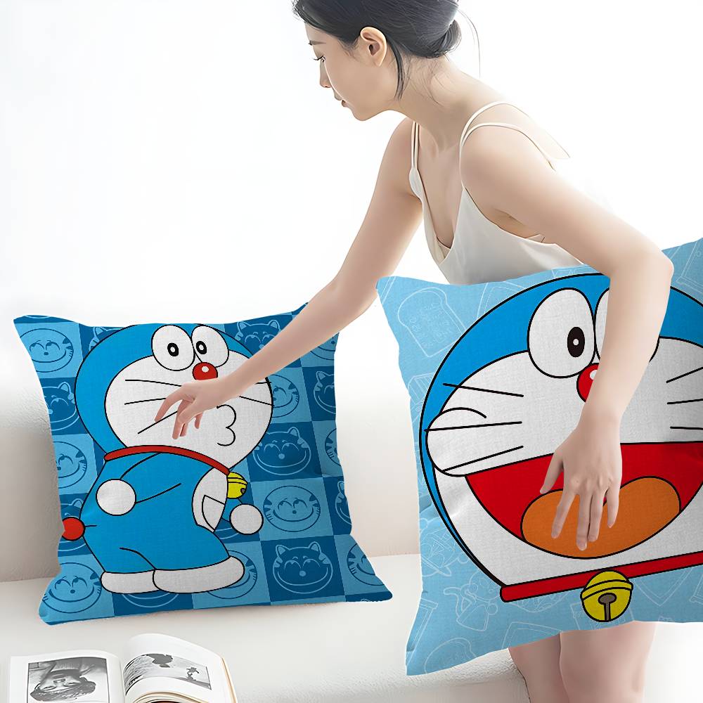 Funny D-Doraemon Cartoon Cushion Cover Polyester Sofa Cushions Decorative Throw Pillows Home Decoration Pillowcover