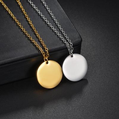 2024 Trendy European & American Stainless Steel O-Shaped Women's Necklace with Laser Engraved Logo
