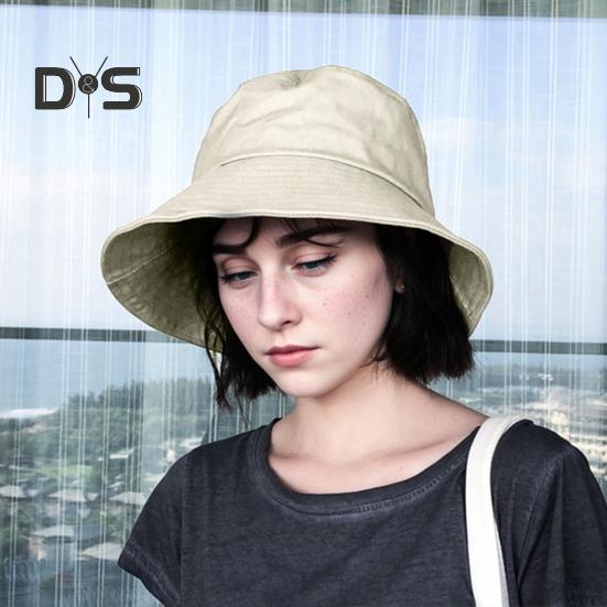 Chapeau de Pêcheur Printemps Été Haut Plat Bord Large Couleur Unie Chapeau Bassin Respirant Polyvalent Voyage Extérieur Chapeau Pare-Soleil