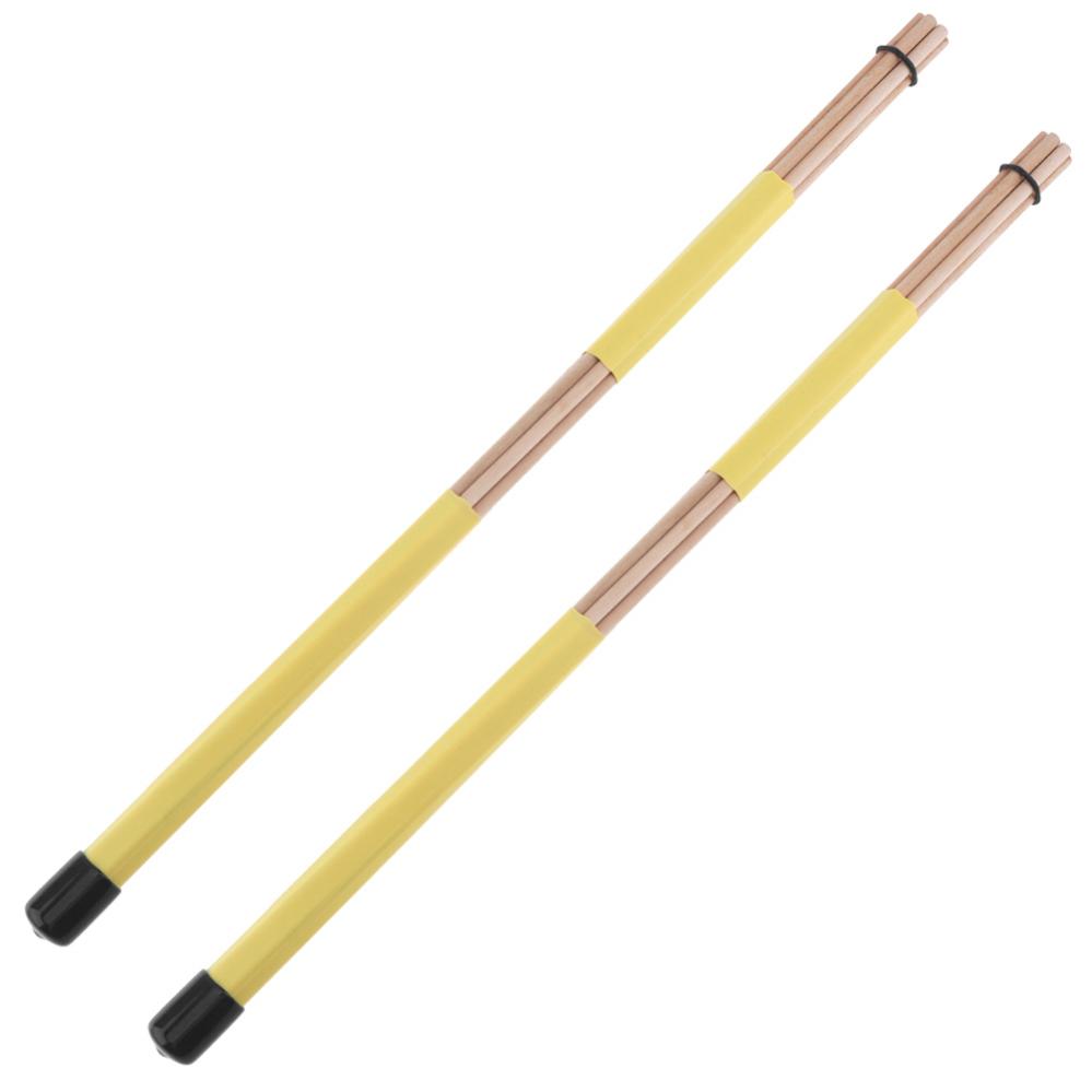 1 Paar Trommelbürsten mit Bambus-Gummigriff und Samtbeutel