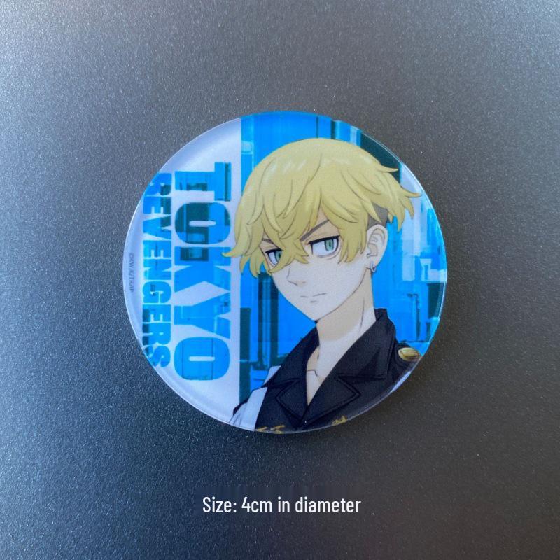 

Токийские Мстители Акриловый Магнит на Холодильник - Персонажи Мандзиро, Такемичи, Кен