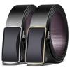 Men's Belt Inside The Toothless Automatic Buckle Belt for Men's Fashionable and Versatile Business Trousers