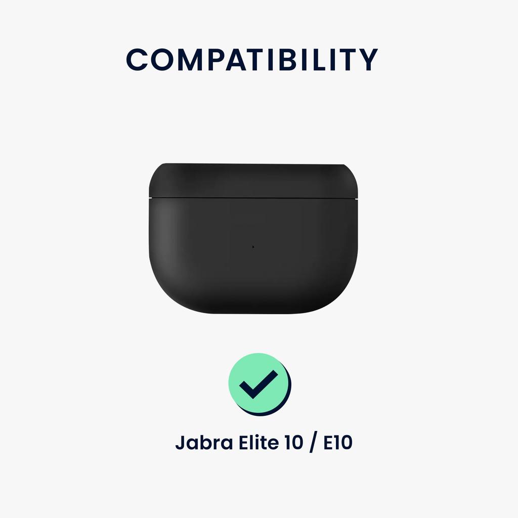 kwmobile Earphone Case for Jabra Elite Silicone Wireless Earphone Drop Black 10/E10 - Case, Protection,