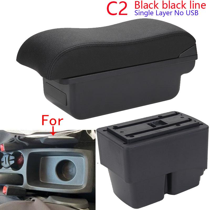 Pentru Ford Fiesta Cutie cotieră Pentru Ford Fiesta MK7 Cotieră auto 2009-2017 Cutie depozitare mașină piele cu suprafață curbată instalare ușoară