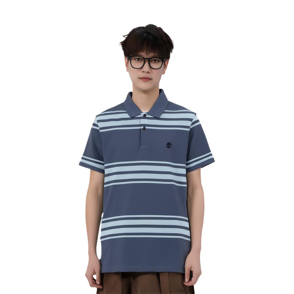 Timberland Soft Comfortable Casual Breathable Short Sleeve Polo Shirt Men tops Deep-Indigo A6B3V-G66