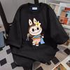 2025 New Fashion Labubu T-shirt Cute and Sweet Cartoon Print Summer Loose Casual Street Wear Unisex