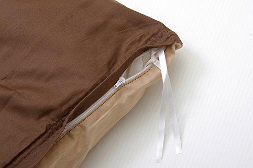 IKEHIKO Single Long Duvet Cover, Solid Color, Reversible, Riva S Duvet Cover IT, Dark Brown/Dark Beige, Approx. 150 x 210 cm #9803032