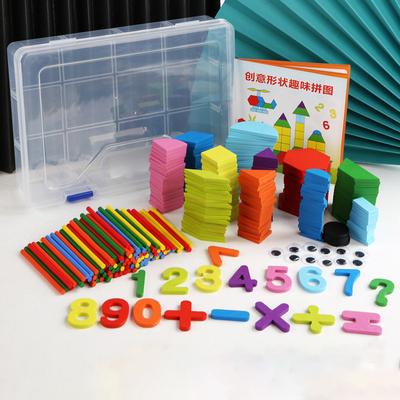 220 PCS Math Numerical Puzzle Education Puzle Learn Geometric Shape Number Block Monzo Educational Toys for Children Development