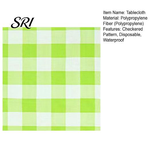 Disposable Picnic Tablecloth Plaid Waterproof Checkered Table Cover Thick Outdoor for Camping Barbecue Parties Party