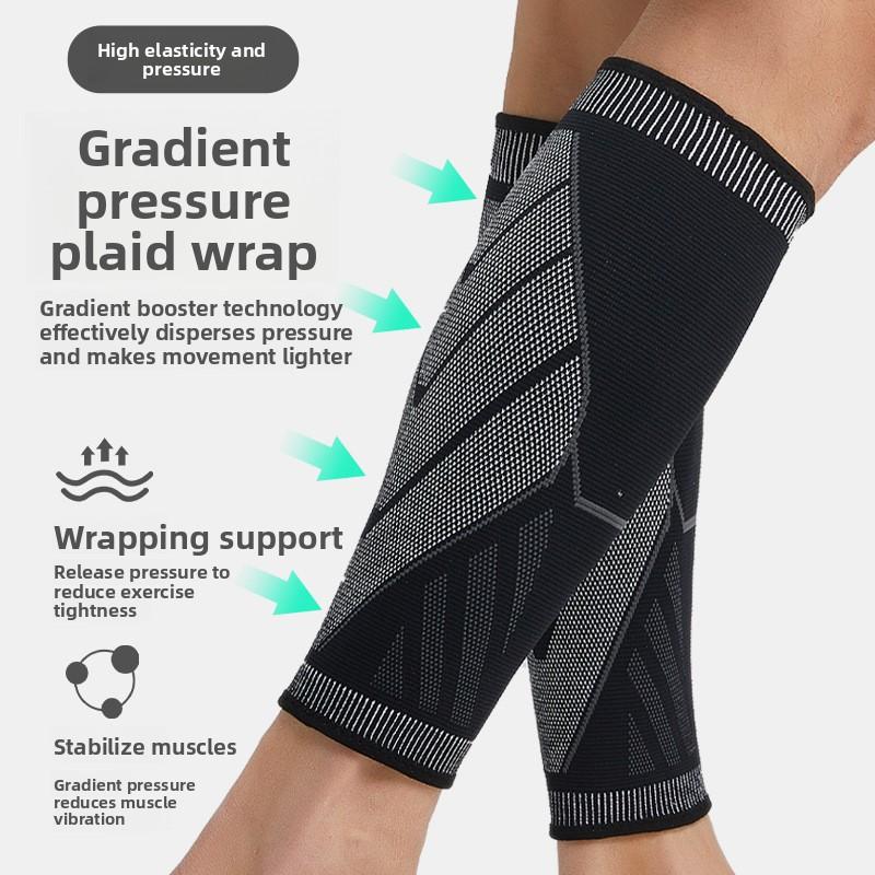 Sportliche Kompressions-Beinmanschette, Laufen, Basketball, Sportliche elastische Kompressions-Wadenmanschette, Klebeapplikation, Rutschfest, Radfahren, Kompressions-Beinmanschette