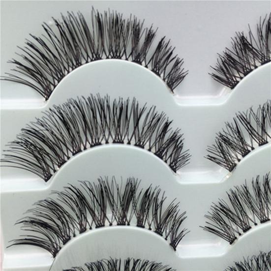 5 Pairs False Eyelashes Lightweight Natural Look Synthetic Fiber Women False Eyelashes for Makeup