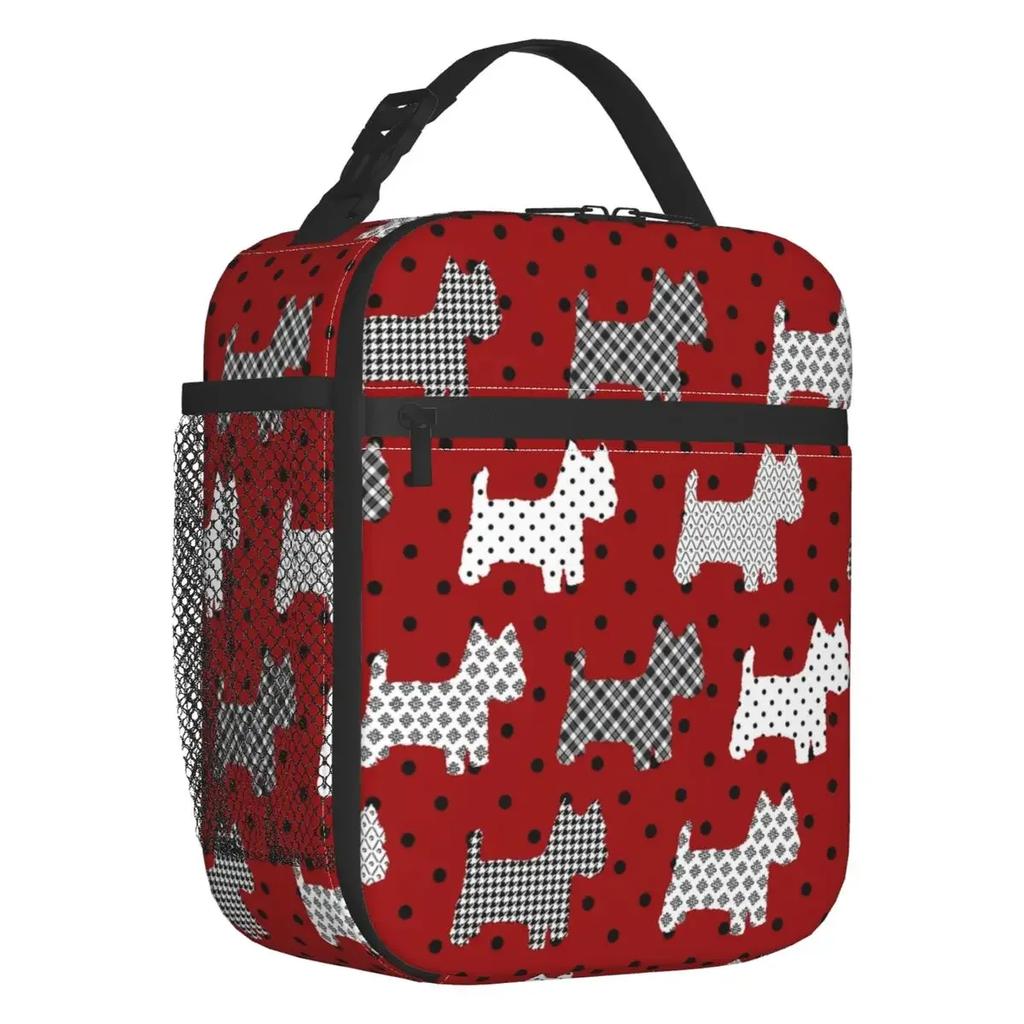 Cute West Highland White Terrier Dog Insulated Lunch Bag Leakproof Westie Puppy Cooler Thermal Lunch Box Office Picnic Travel