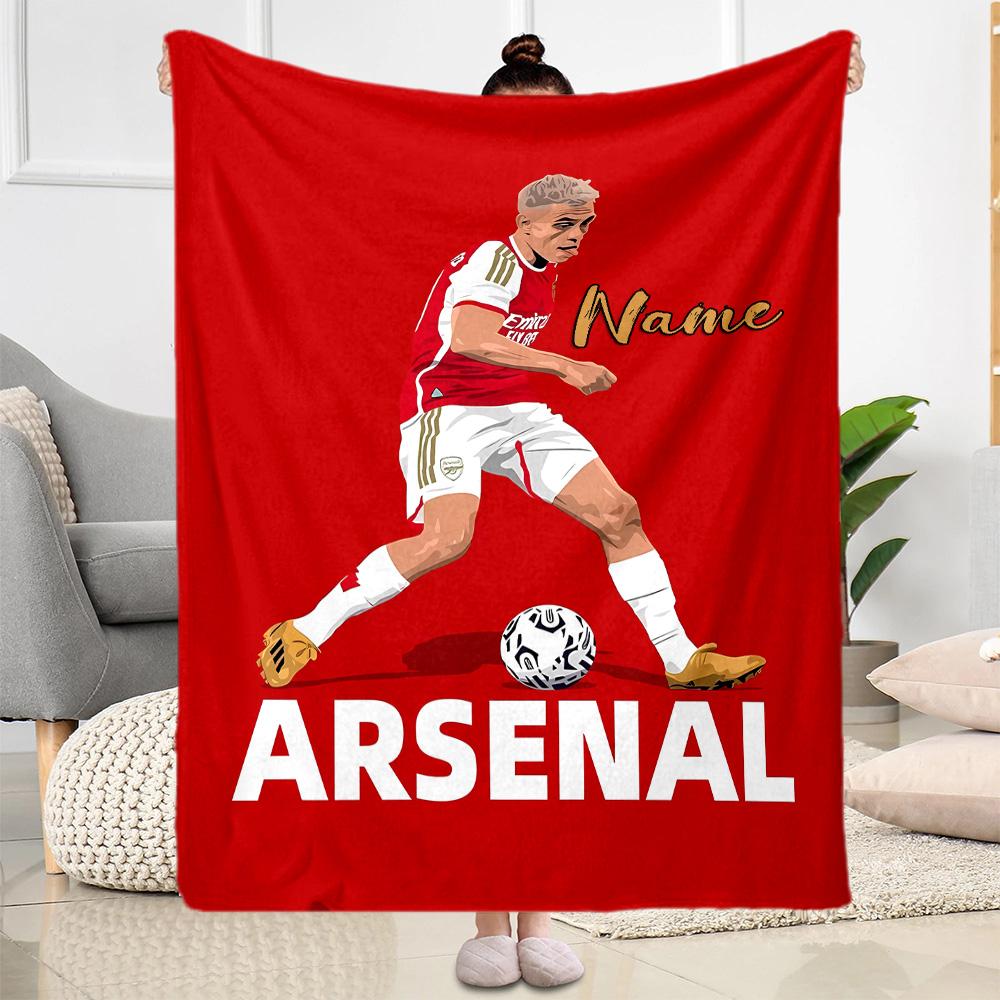 Arsenal Player Action Blanket Soft Warm Cozy Perfect for Picnics Couch Office for All Seasons Digital Print Best Holiday Gift for Friends Family