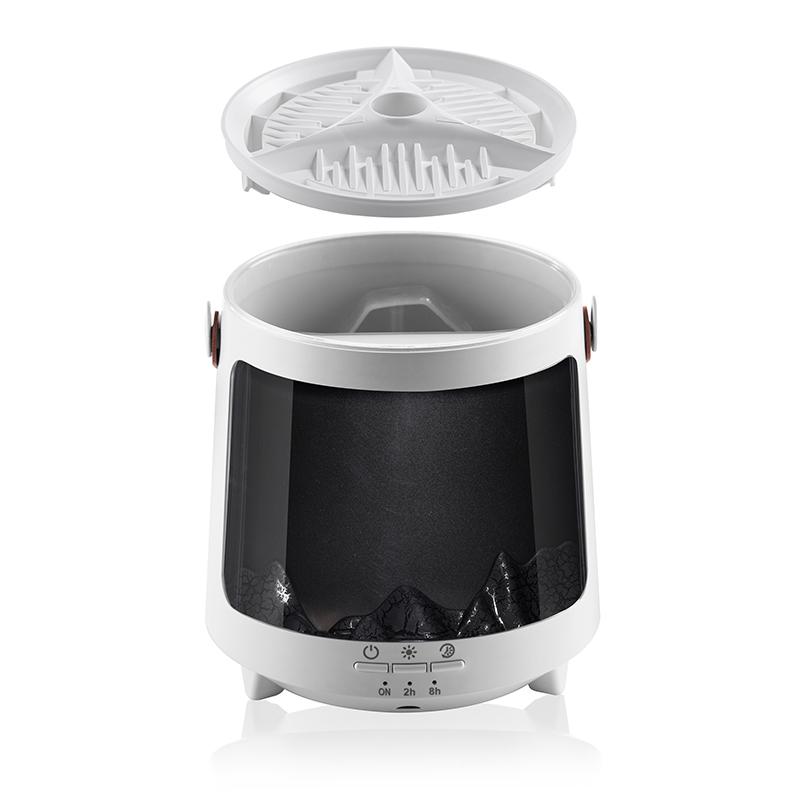 Realistic Flame Aroma Diffuser Colorful Aurora Humidifier Home Fragrance Machine Ultrasonic Essential Oil Sprayer for Gifts