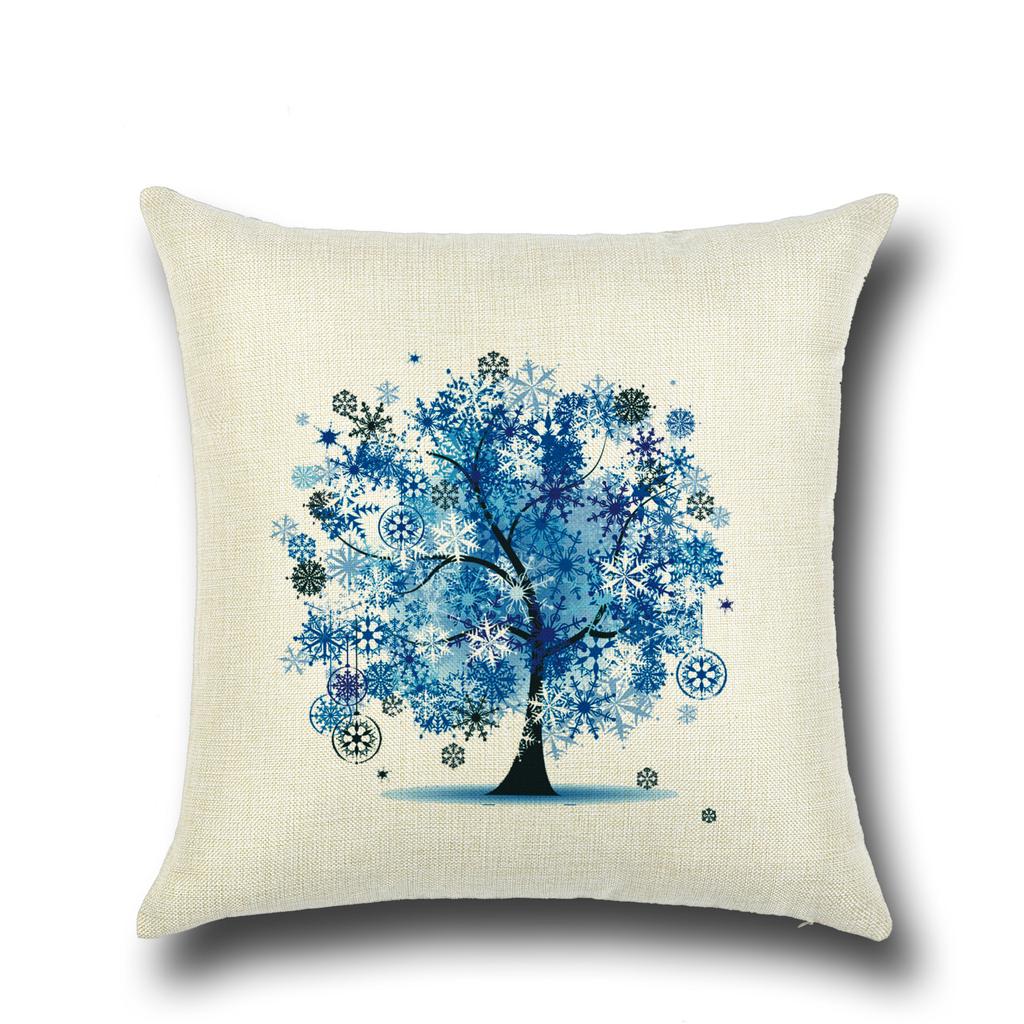 Fashionable Pillows Pastoral Fresh Cartoon Flower Tree Pattern Pillow Creative Home Pillow Case Does Not Include Core