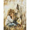 Diamond Painting DIY Kit of Beautiful Girl and Horse Wall Art for Home Room Decoration