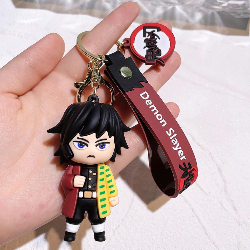 

Cartoon Demon Slayer Anime Peripheral Doll Backpack Car Keychain Gift Pendant Giyu