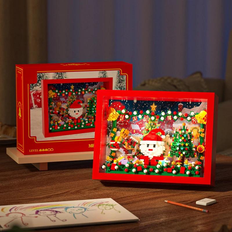 Christmas Gifts Santa Claus Tree 1156PCS Building Blocks DIY Assembly Toys for Kids Holiday New Year Gift