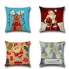 Christmas Cartoon Pillow Cover Cozy Home Office Decor Sofa Bedroom Festive Gift