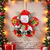 Christmas Wreath Decoration Pendant Holiday Santa Claus Snowman Figurine Wreath Christmas Tree Atmosphere Ornaments