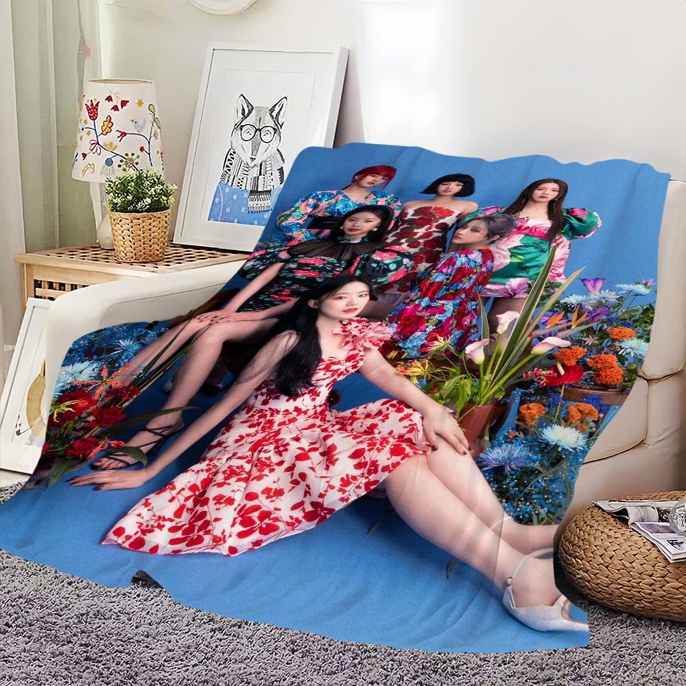 Kpop I-ID-DLE Skicomfort Warm Soft Home Kids Lunch Blanket Suitable For Living Room Office Daily Travel Gifts