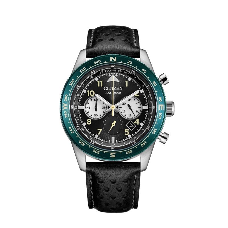 

[Citizen] CITIZEN Watch ECO-DRIVE CHRONOGRAPH Eco-Drive Chronograph Solar CA4558-16E Men s Watch Green Bezel Model Not Released in Japan
