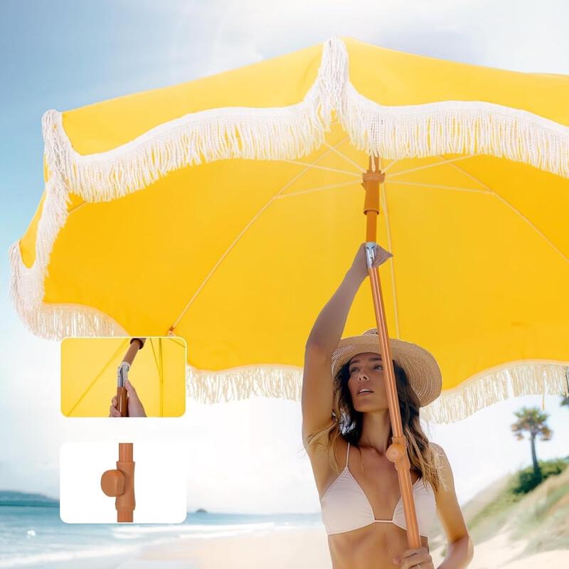 Tasseled Lace Outdoor Patio Umbrella