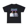 Camiseta de Algodão Pesado Miami Vice, Don Johnson, Philip Michael Thomas, TV dos Anos 80