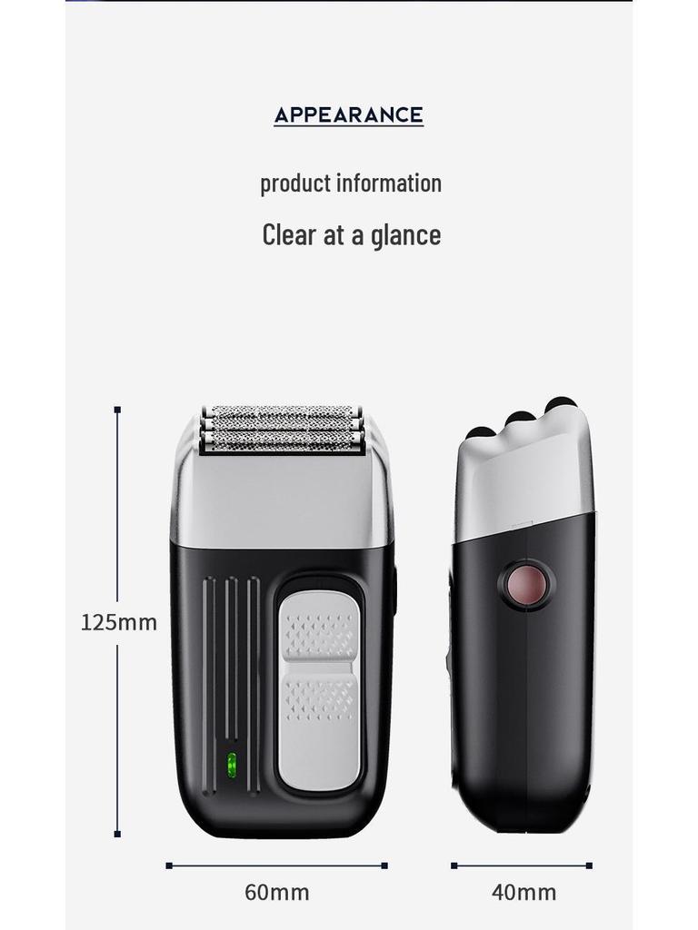 Men's USB Rechargeable Electric Shaver - Super Clean, Waterproof, Beard Trimmer
