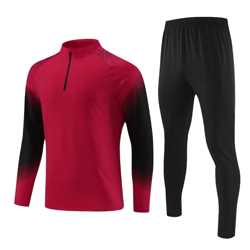 Men's Football Tracksuit 23-25 Training Soccer Survetement Kits Customized Name Number Logo Spring Winter Warm-up Sportwears