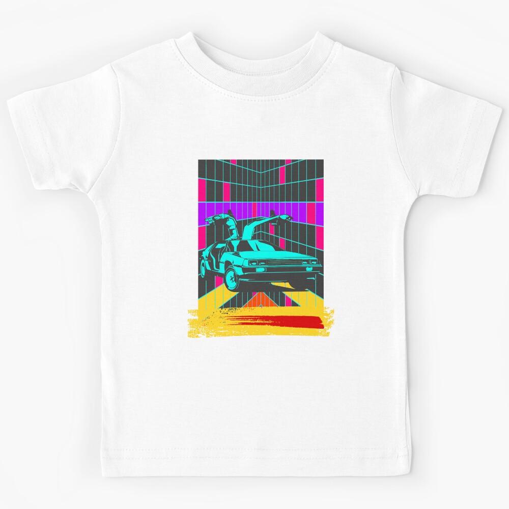 Vintage Classic Car Delorien Colors Kids T-Shirt 160