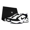 Nike Air Monarch 4 White Navy Black White Low top Chunky Sneakers Unisex 415445-102(Team771-)