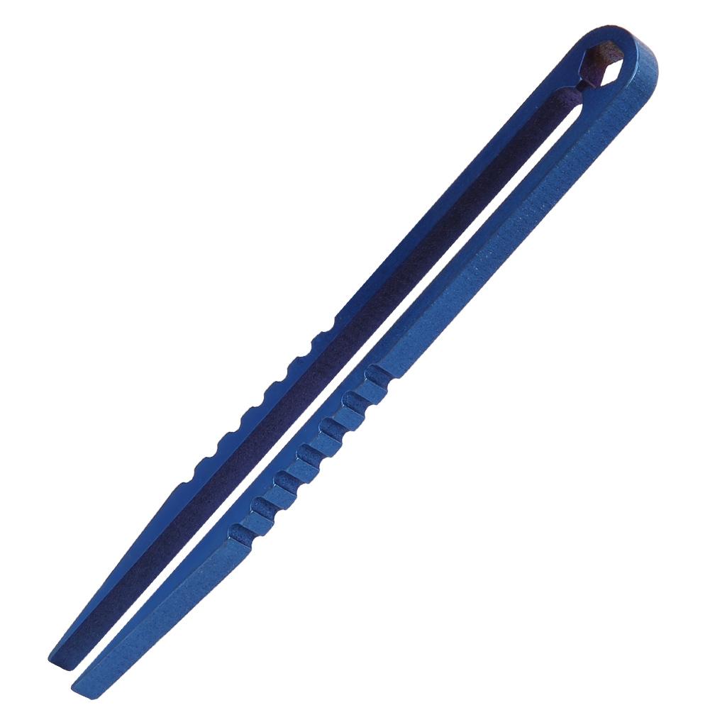 Portable     Alloy Tweezers Outdoor Survival Camping Travel   Tool(Steel Color)