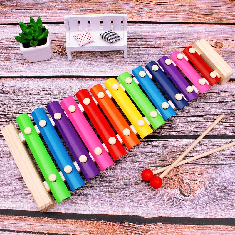 Wooden Thirteen-Tone Xylophone for Kids - Educational Musical Instrument