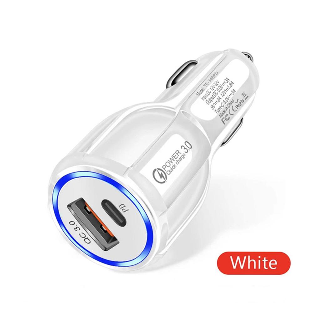 Pd USB 3.0 autonabíjačka Super rýchle nabíjanie adaptér do auta pre Iphone 13 14pro Xiaomi Samsung Quick Charge 3.0 USB C nabíjačka