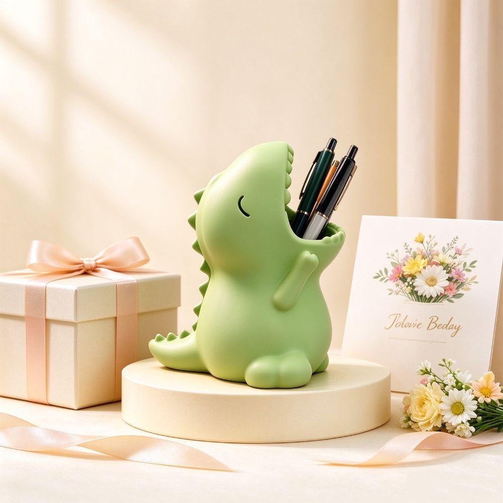 Organisateur de Bureau Dinosaure Imprimé en 3D Grande Capacité Stylo Cartoon Fournitures Scolaires