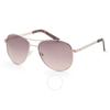 Guess Factory Grey Pilot Ladies Sunglasses Gf0408 32f 61