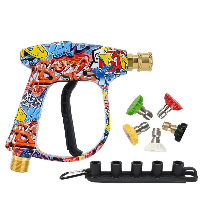 Professional Electric Power Washer 5 Adjustable Sprayed Tip Universal M22 Connector For Multiple Surfaces Washing Stubborn Stains