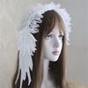 Angel Wing Anime Costume Lace Headband Adjustable Hairband For Women and Girl All Age Headwrap For Costume Event