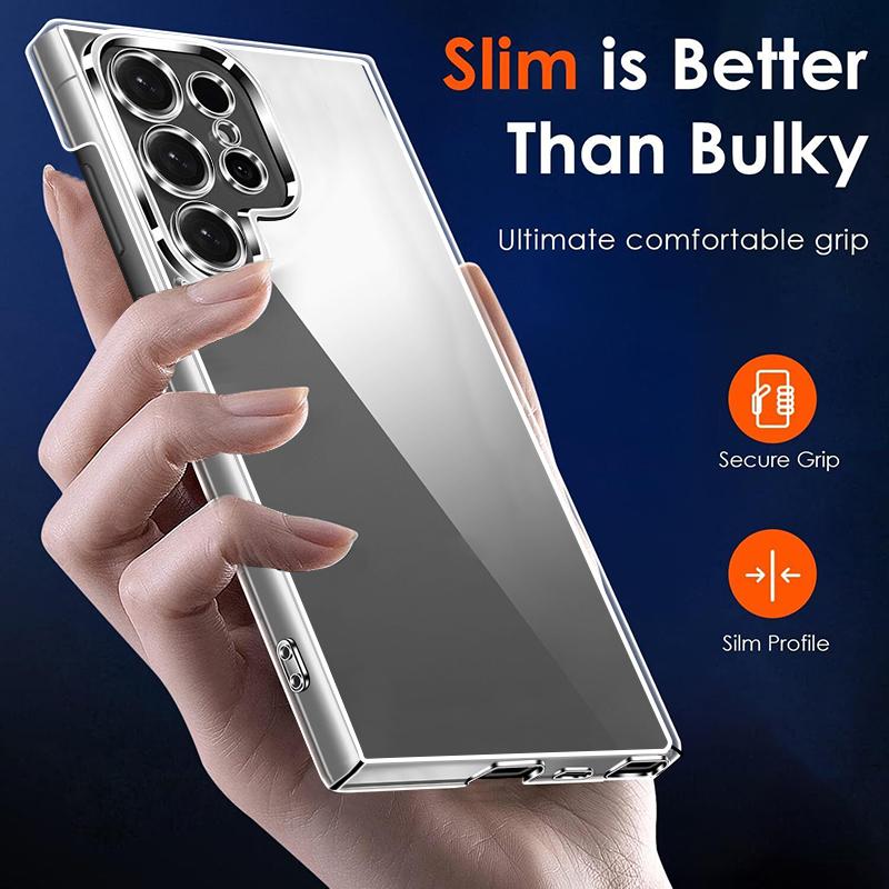 High Clear Phone Case For Samsung Galaxy S25 Edge S24 S23 Ultra S24 S25 FE A56 A55 A15 A16 A25 A54 5G Transparent Hard PC Cover