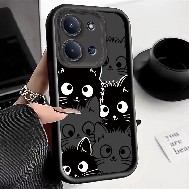 Etui Na Telefon Dla Redmi 15C 4G Redmi15C 15 C 4G 2025 Redmi 15 4G 5G Etui Miękki Silikon Osłona Ochronna Kreskówkowy Uroczy Kot Wzór