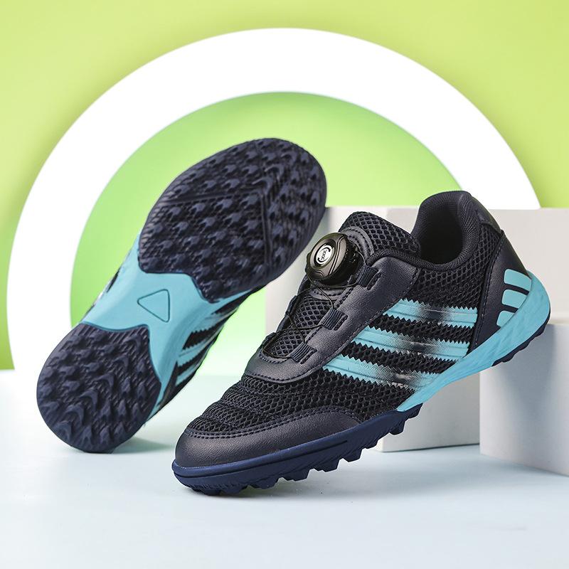 2025 Summer Velcro Breathable Mesh Children's Football Shoes Campus Football Sports Shoes Professional Non-slip Training Shoes