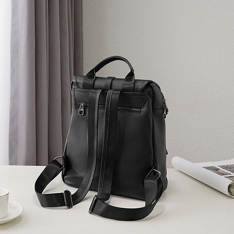 Flap Computer Backpack Buy Donna-in Women's Retro Genuine Leather Flap Laptop Backpack High ...