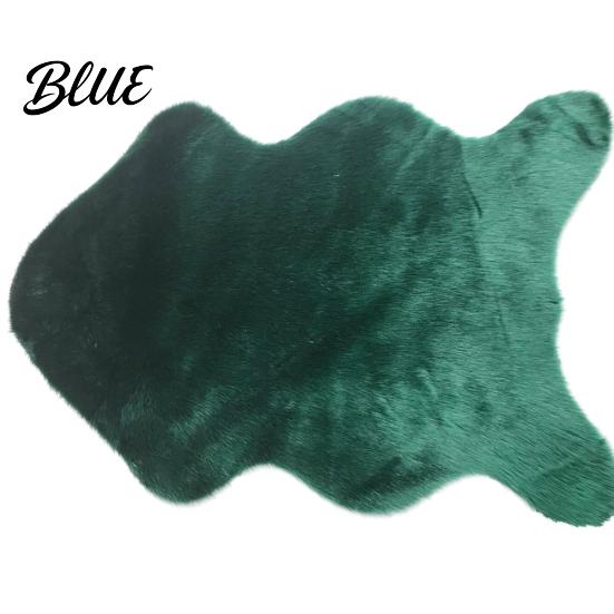 Fluffy Faux Fur Bedroom Decor Rug Carpet Mat Floor Geometric Door Living Room