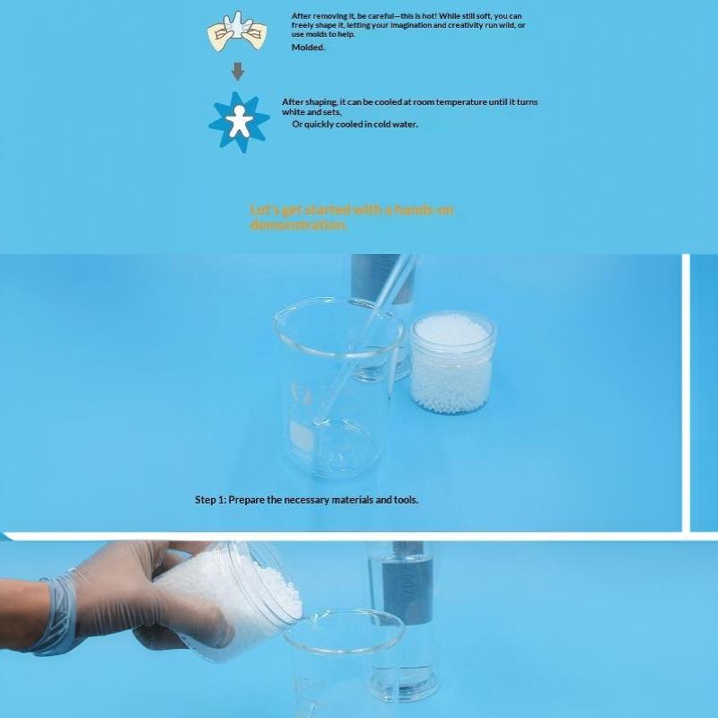 Low Temperature Melting Polymorph Thermoplastic Pellets 50/80/100g for DIY Craft Model Repair Handwork